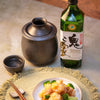 Wakatake “Onikoroshi” Junmai Daiginjo, a black ceramin tokkuri and cup, served with honey walnut shrimp Thumbnail