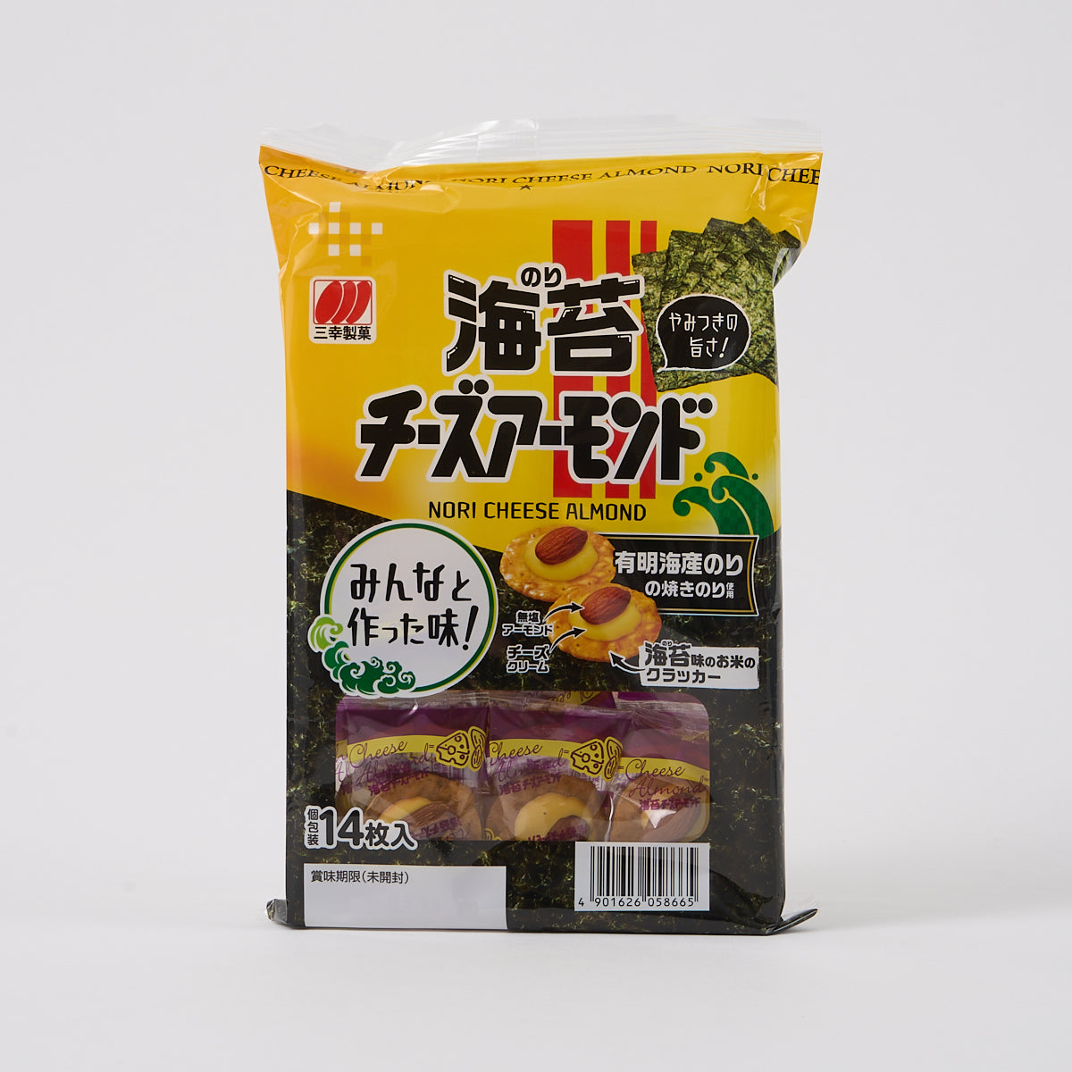 Sanko Seika “Nori Cheese Almond” Rice Crackers