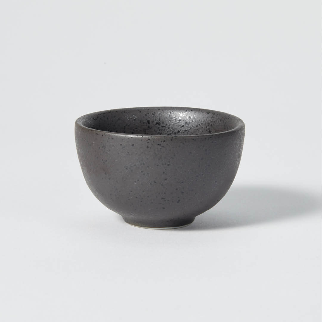 Black Round Guinomi Cup, side view