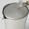 “Nousaku” Tin Chirori Sake Warmer With Lid, upward angled close view Thumbnail
