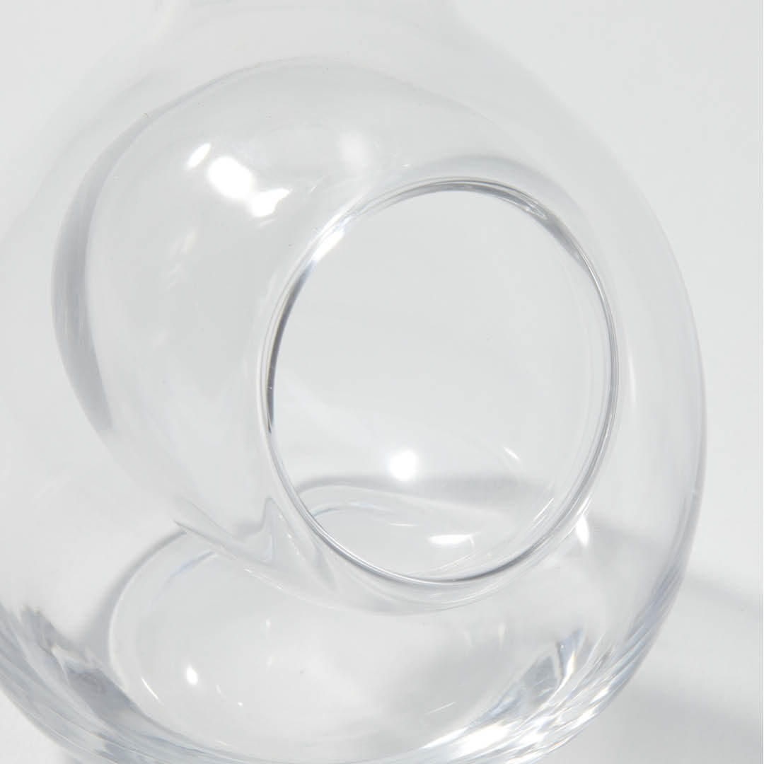 Pocket Glass Carafe, upward angled close view 2