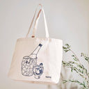 Sake-themed “Team Chill” Tote Bag with original artwork by Hayataro Sakitsu